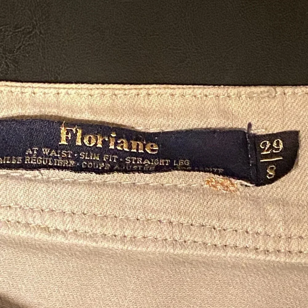 FLORIANE Tribal DeNIME Slimfit Grey Pants Straight Leg Stretch Women's Size 29/S - Picture 6 of 9